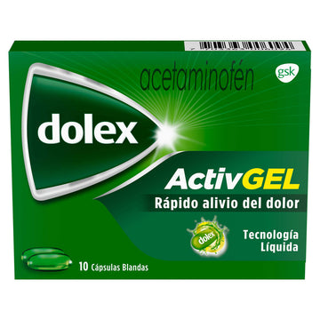 Dolex Activegel Acetaminofén 500mg 10 cápsulas blandas líquidas — Haleon