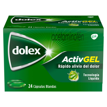 Dolex Activegel acetaminofén 500mg 24 cápsulas — Haleon