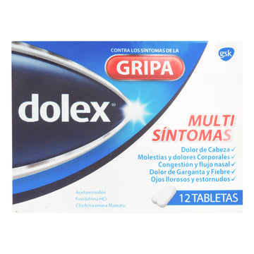 Dolex Gripa acetaminofén fenilefrina clorfeniramina 12 tabletas — Haleon
