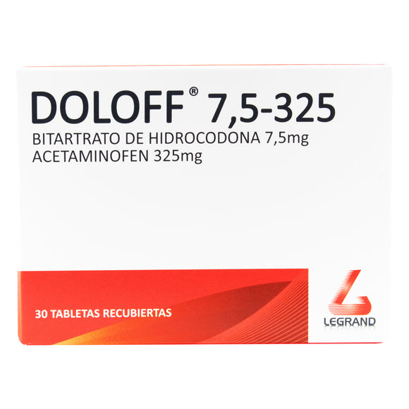 Doloff 7.5mg/325mg 30 tabletas — Legrand