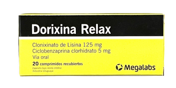 Dorixina Relax clonixinato de lisina + ciclobenzaprina 125mg/5mg 20 comprimidos — Megalabs