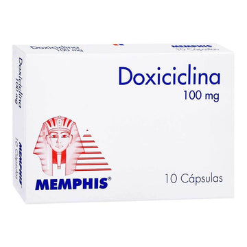 Doxiciclina 100mg 10 Cápsulas — Memphis Products