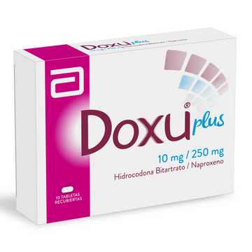 Doxu Plus hidrocodona naproxeno 10/250 mg 10 tabletas — Abbott