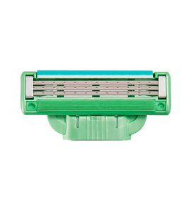 Gillette Mach3 Sensitive cartuchos de repuesto vista detalle hojas y banda lubricante