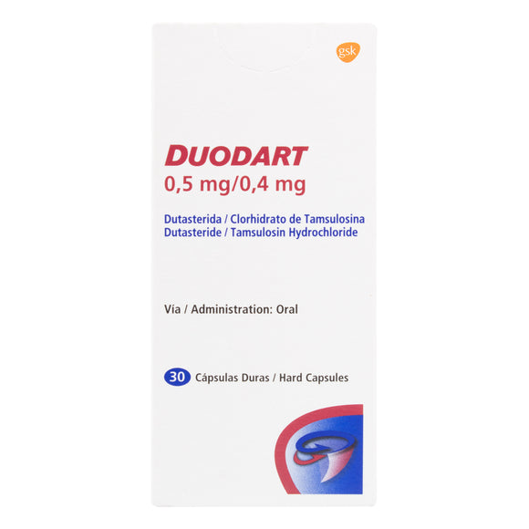Duodart 0.5mg/0.4mg 30 cápsulas — GlaxoSmithKline