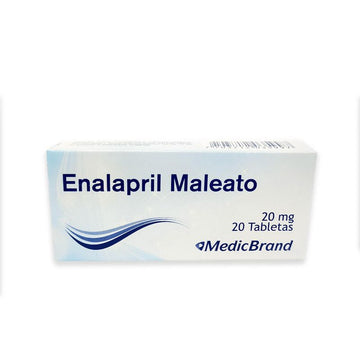 Enalapril 20mg Enalapril maleato 20mg 20 tabletas — Coaspharma