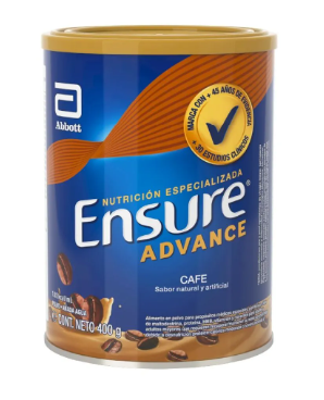 Ensure Advance Café 400 g - Suplemento nutricional completo de Abbott en lata