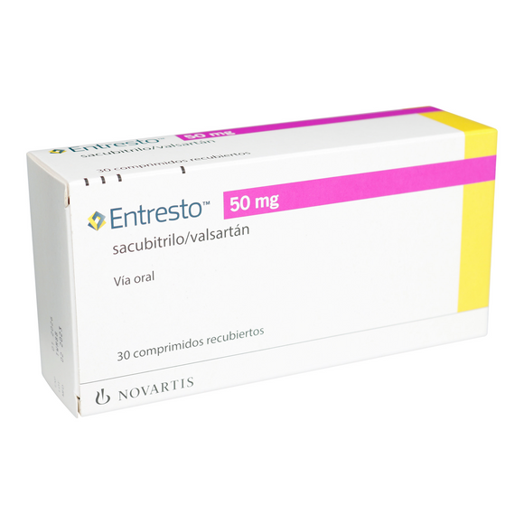 Entresto 50mg sacubitrilo/valsartán 30 tabletas — Novartis