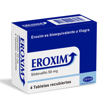 Eroxim 50mg 4 tabletas — Franco