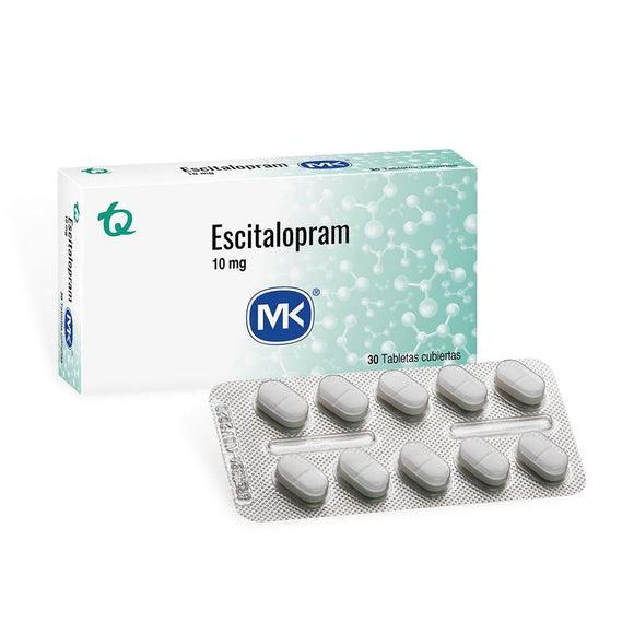 Escitalopram 10 mg 30 Tabletas MK — Tecnoquímicas