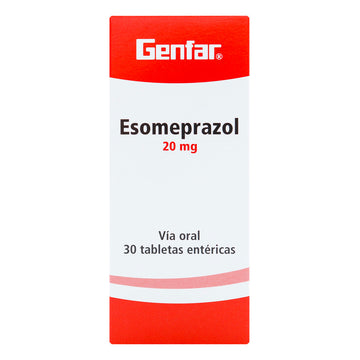 Esomeprazol 20mg 30 Tabletas — Genfar