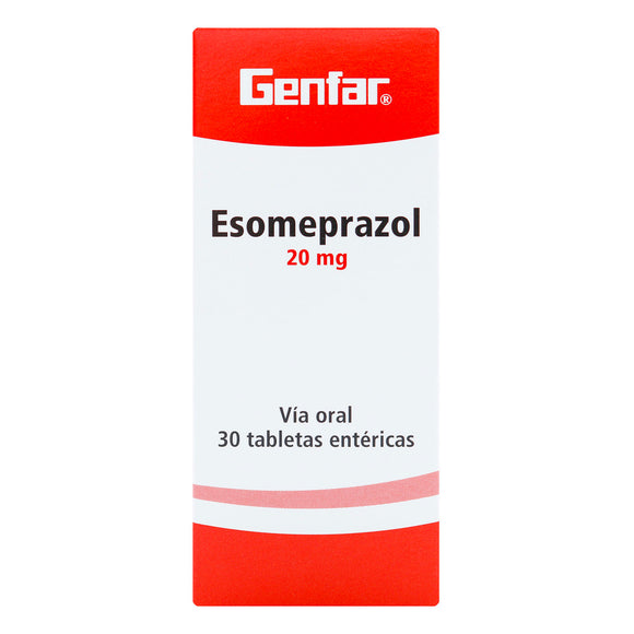 Esomeprazol 20mg 30 Tabletas — Genfar
