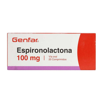 Espironolactona 100mg 20 tabletas — Genfar
