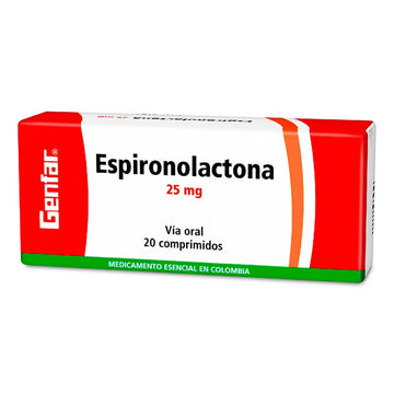 Espironolactona 25mg 20 tabletas — Genfar