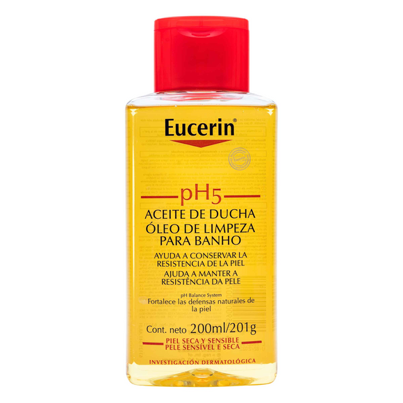 Eucerin pH5 Aceite de Ducha 200 ml - Aceite corporal limpiador para pieles sensibles