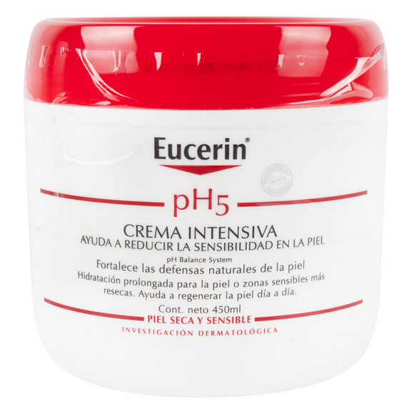 Eucerin PH5 Crema Intensiva 450 ml - Crema corporal hidratante para pieles sensibles