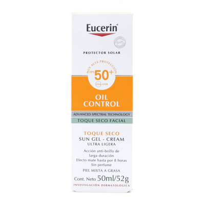 Eucerin Sun Face Oil Control Toque Seco SPF 50+ 50 ml — Beiersdorf