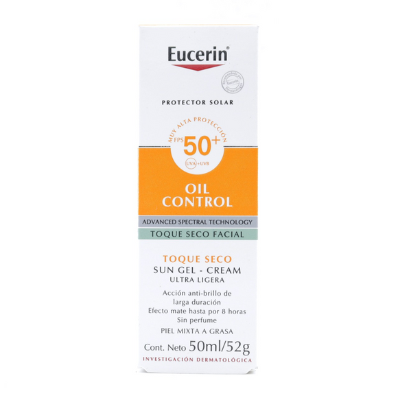 Eucerin Sun Face Oil Control Toque Seco SPF 50+ 50 ml — Beiersdorf