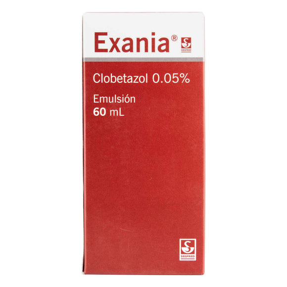 Exania Emulsión Clobetasol 0.05% 60 ml Siegfried - tratamiento dermatológico tópico