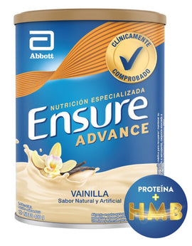 Ensure Advance Vainilla 400 g - Suplemento nutricional completo Abbott con HMB y 32 nutrientes