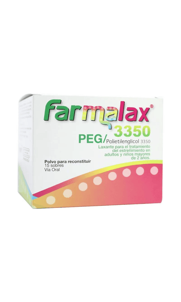 Farmalax PEG 3350 polietilenglicol 15 sobres de 17 g — Ecar