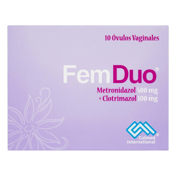 Femduo metronidazol clotrimazol 500mg/100mg 10 óvulos vaginales — Procaps