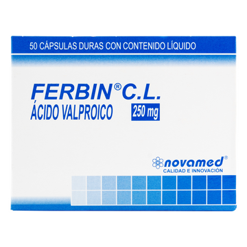 Ferbin C.L. ácido valproico 250mg 50 cápsulas — Novamed
