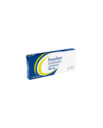 Fexofem fexofenadina clorhidrato 180mg 10 tabletas recubiertas — Icom