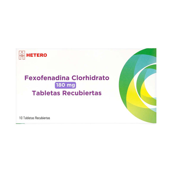Fexofenadina 180mg 10 tabletas — Seven Pharma