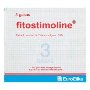 Fitostimoline 15% 3 gasas impregnadas 10×10 cm — Farmaceutici Damor