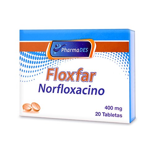 Floxfar 400mg norfloxacino 20 tabletas recubiertas — Farmacoop