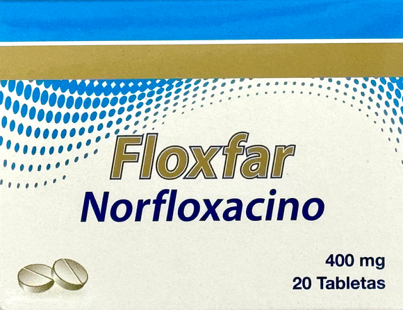 Floxfar 400mg (norfloxacino) 20 tabletas — Farmacoop