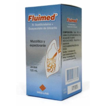 Fluimed Jarabe N-Acetilcisteína + Guayacolato de Glicerilo 120ml — Med-line