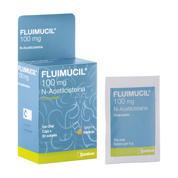 Fluimucil acetilcisteína 100mg 30 sobres — Zambon