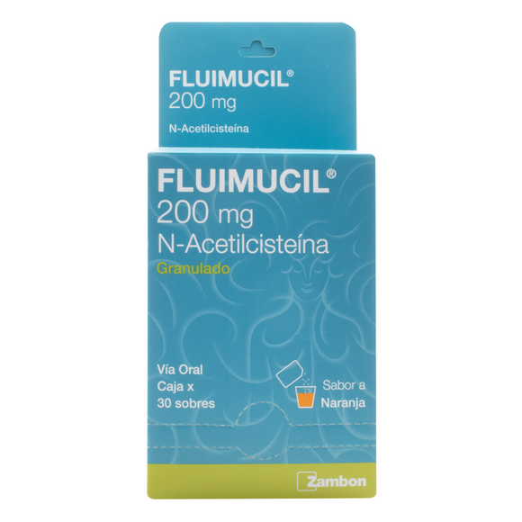 Fluimucil N-acetilcisteína 200mg 30 sobres — Zambon