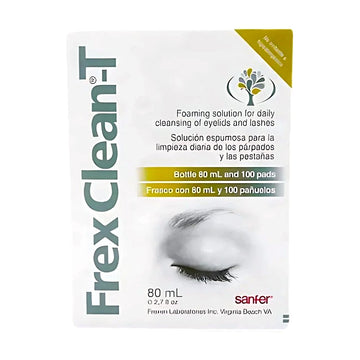Frex Clean T Solución Limpiadora de Párpados 80 ml + 100 Pañuelos — Bussié
