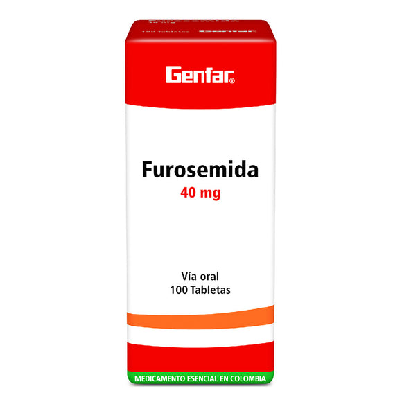 Furosemida 40mg 100 Tabletas — Genfar