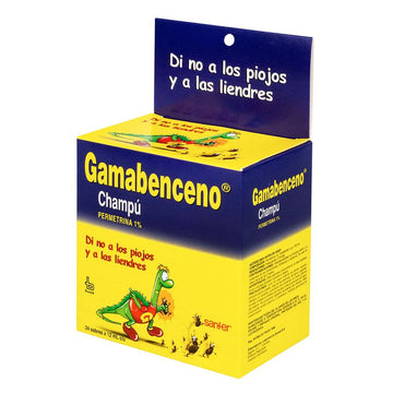 Gamabenceno Plus Champú Permetrina 1% Caja 24 Sobres — Bussié