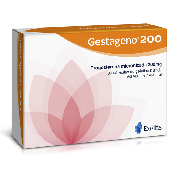 Gestageno progesterona micronizada 200mg 30 cápsulas blandas — Exeltis