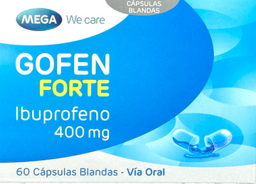 Gofen Forte Ibuprofeno 400 mg 60 Cápsulas Blandas — Mega Lifesciences