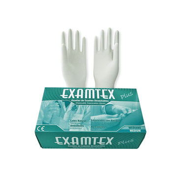 Guante de látex Examtex talla M x 100 unidades — Protex