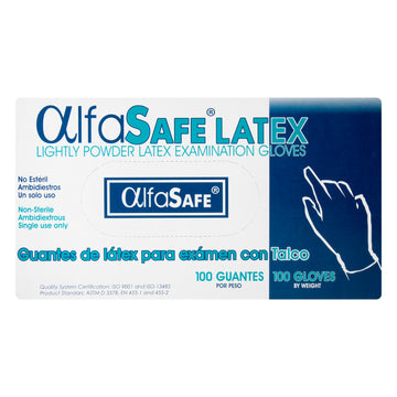 Guante Examen Alfa Látex 100 uds M