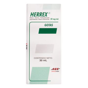Herrex Caramelo gotas 30 ml hierro polimaltosado solución oral — Farma de Colombia