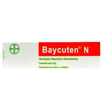 Baycuten N clotrimazol + dexametasona + neomicina crema tubo 20 g — Bayer