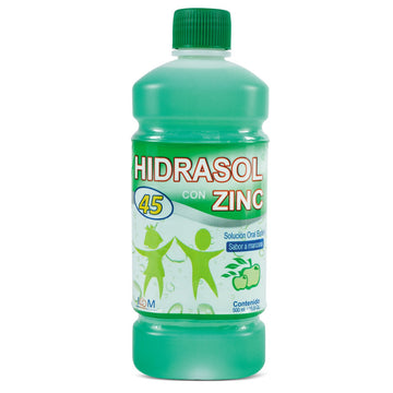 Hidrasol 45 Zinc suero oral sabor manzana 500 ml — Icom