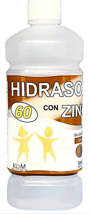 Hidrasol 60 Zinc Coco 500 ml suero oral con sales de rehidratación — Icom
