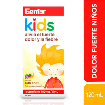 Ibuprofeno Suspensión Kids 100 mg/5 ml 120 ml Genfar