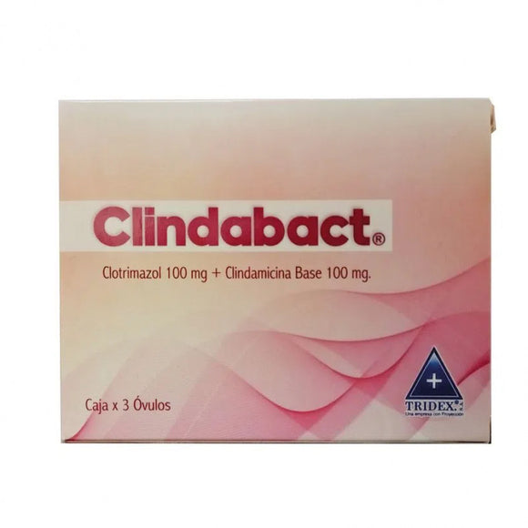 Clindabact óvulos clotrimazol 100mg + clindamicina 100mg x 3 — Tridex Farmacéutica