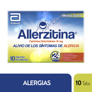 Allerzitina cetirizina 10mg 10 tabletas — Laproff