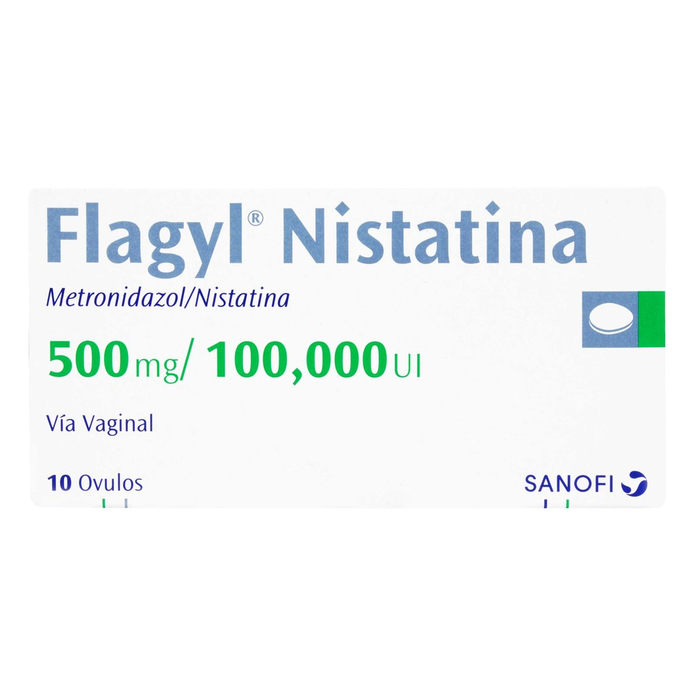 (F) FLAGYL NISTATINA 500 MG 10 OVULOS